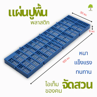 Planttree99 แผ่นสแลทพลาสติก รุ่นใหม่หนากว่าเดิม (ใช้ปูรองพื้นสวน รองกรงสัตว์) ขนาด30x100x5 เซนติเมตร