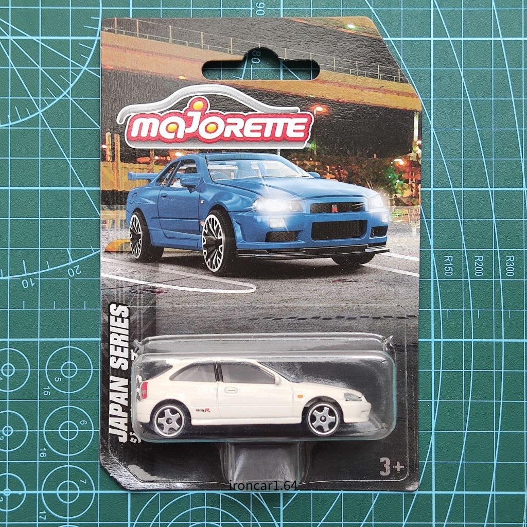 โมเดลรถ majorette Honda civic Type R EK9 สีขาว หายาก