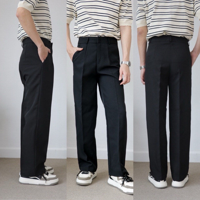 (ส่งต่อ) BARON Nippon boy ขากระบอก สีดำ ขนาด32“