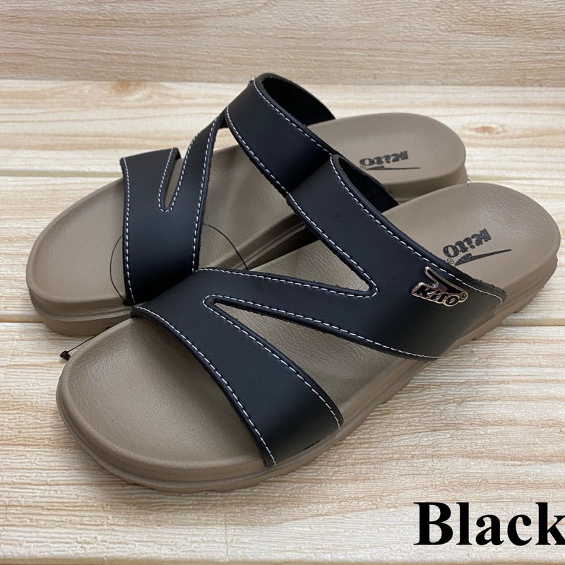 kito YW 3112 รองเท้าแตะสวม (36-39) สีดำ/โกโก้/แทน/มังคุด ยยอ.-