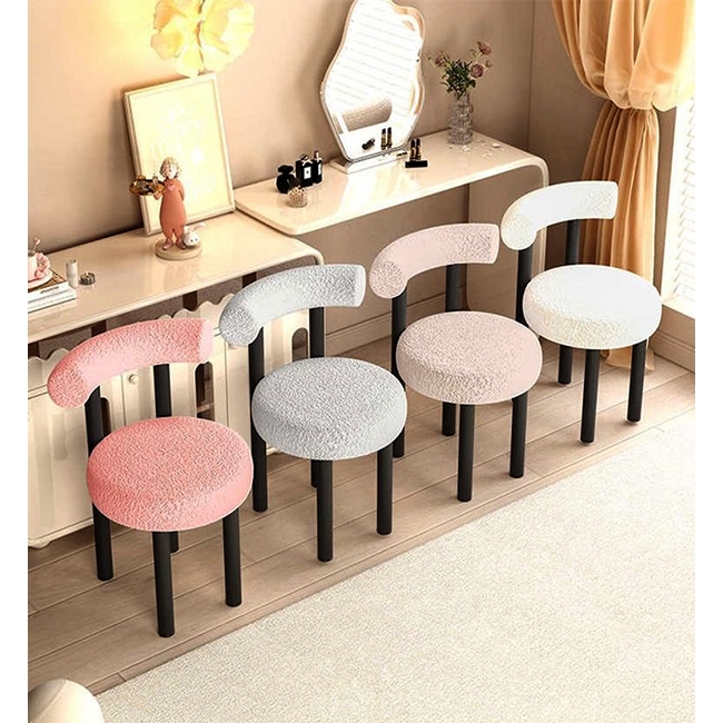 YiFeng Fur เก้าอี้ สไตล์ยุโรป เก้าอี้หรูทันสมัย เก้าอี้ตกแต่งบ้าน เก้าอี้โต๊ะเครื่องแป้ง Y1566