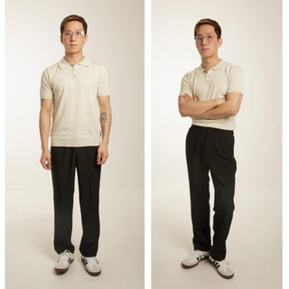 StylePop Brand กางเกงขายาวผู้ชาย กางเกงสแล็ค ทรงกระบอกตรง เกาหลี (เอวยืดได้ ใส่สบาย) [STP99]