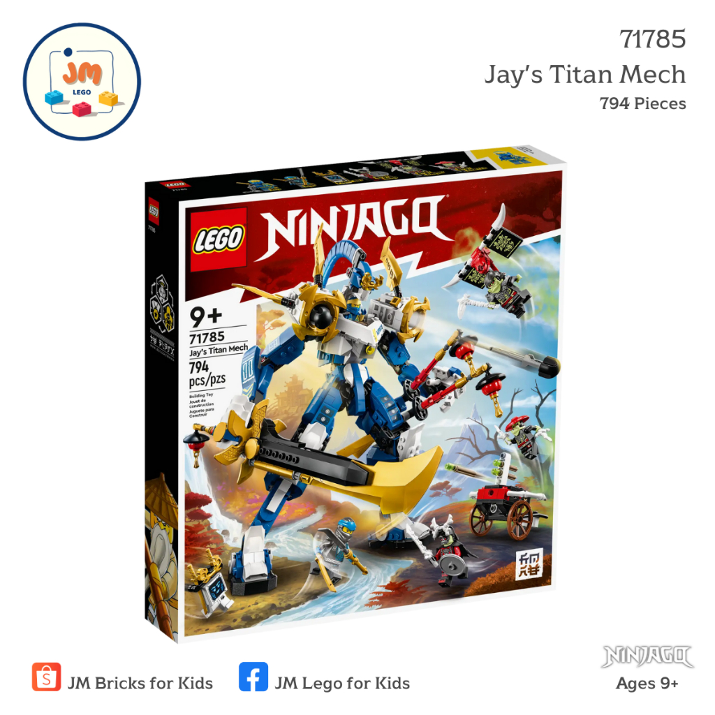 LEGO Ninjago 71785 Jay’s Titan Mech (794 Pieces) สำหรับเด็กอายุ 9 ปีขึ้นไป Brick Toy ตัวต่อ เลโก้