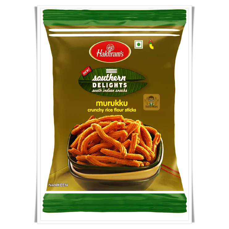 ขนมทอดทานเล่น โมรุกกุ Murukku จาก ประเทศอินเดีย ยี่ห้อ Haldiram (200 กรัม) -- Haldiram – Murukku (200 Grams)