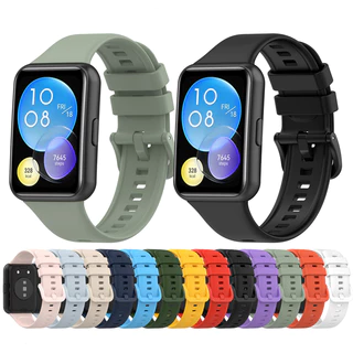 สายซิลิโคน Huawei Watch Fit2 สายสีทึบเรียบง่ายสวมใส่ง่าย