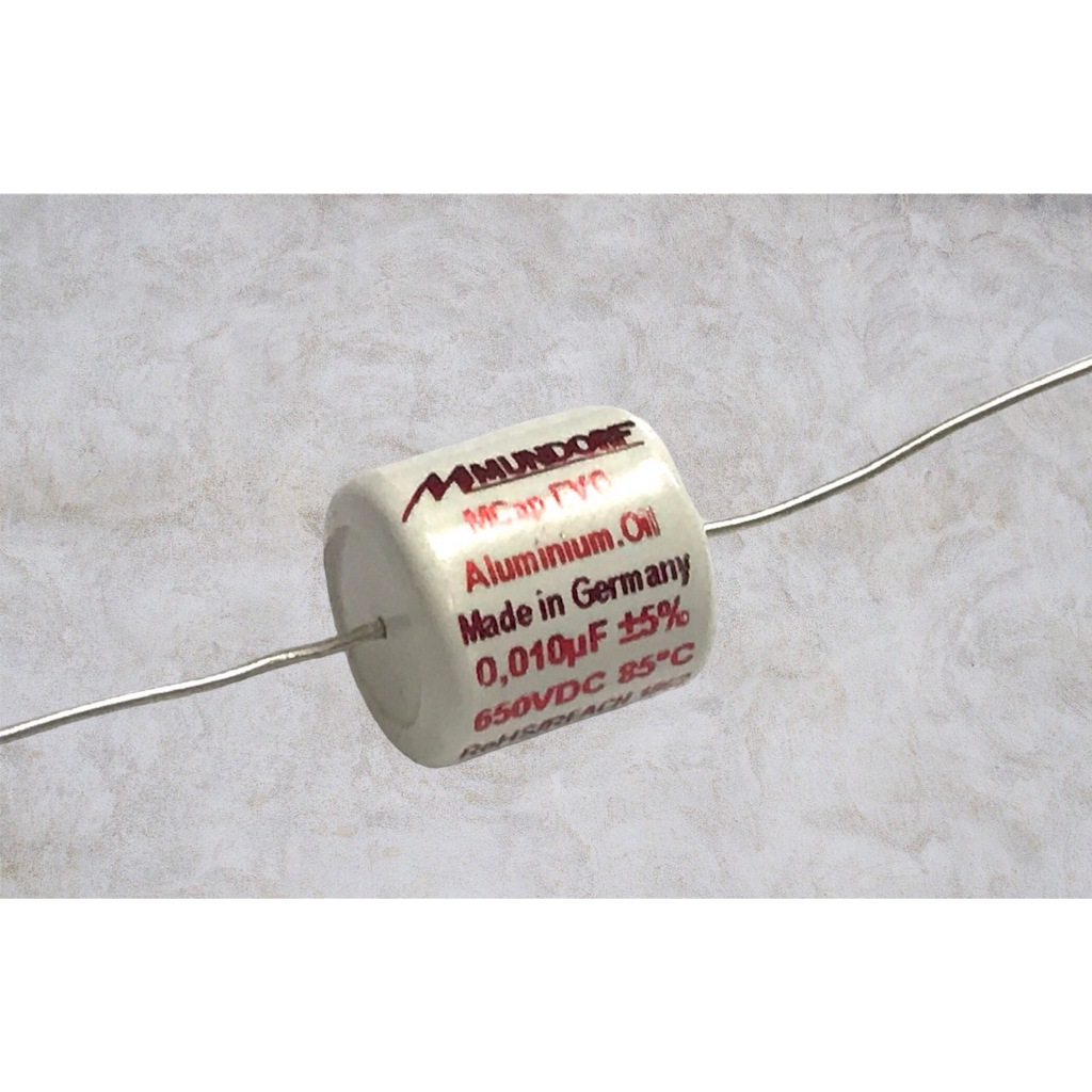 Capacitor Mundorf M Cap EVO Aluminium Oil ค่า 0.01uF -10uF