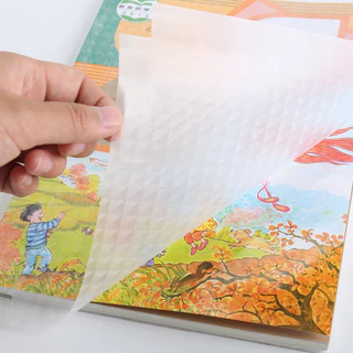 Aimilo สติ๊กเกอร์ห่อปกหนังสือ(10แผ่นต่อ1ห่อ) พลาสติกใสเคลือบปกหนังสือ 3ไซส์ กันน้ำ กันปกยับ ถนอมหนังสือ