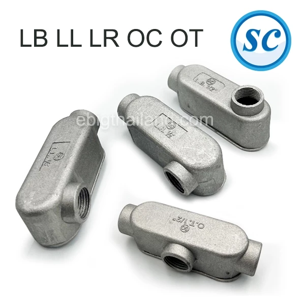 SC บล็อคเหล็กพักสายเข้ามุมมีฝาเปิด LB LL LR OC OT ขนาด 1/2" - 1"