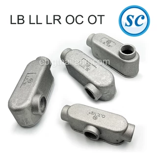 SC บล็อคเหล็กพักสายเข้ามุมมีฝาเปิด LB LL LR OC OT ขนาด 1/2" - 1"