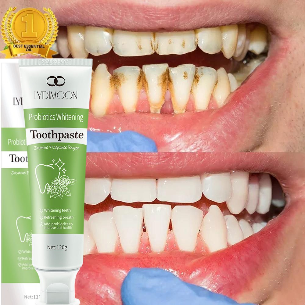 LYDIMOON ยาสีฟันฟอกฟันขาว ยาสีฟันขาว 120g ยาสีฟันฟันขาว ฟันขาว แก้ฝันผุ ลดเสียวฟัน ฟันขาวขึ้น สะอาด 