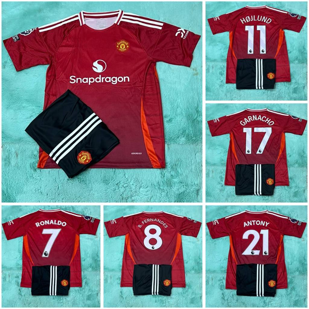 เสื้อกีฬา Meen-U พร้อมเบอร์/ชื่อ แขนสั้น Season24/25 ชุดฟุตบอลผู้ใหญ่ ได้ทั้งชุด เสือพร้อมกางเกง