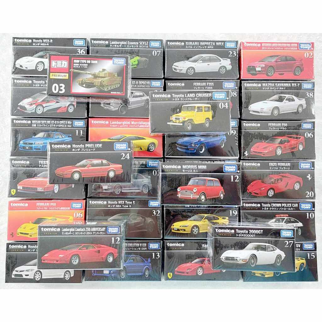 D2.3 Diecast Car Model โมเดลรถโทมิก้า ขนาดเล็ก Tomica Premium กล่องดำ หลายแบบ กล่องสวยใหม่ในซีล