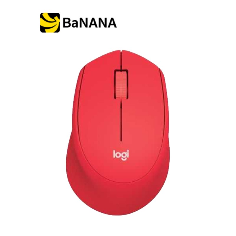 เมาส์ไร้สาย Logitech Mouse Wireless Silent Plus M331 Red by Banana IT