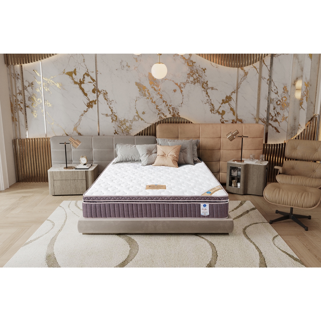 ที่นอนนุ่น Burano หุ้มด้วยผ้านุ่มขนนกเกรดพรีเมี่ยม