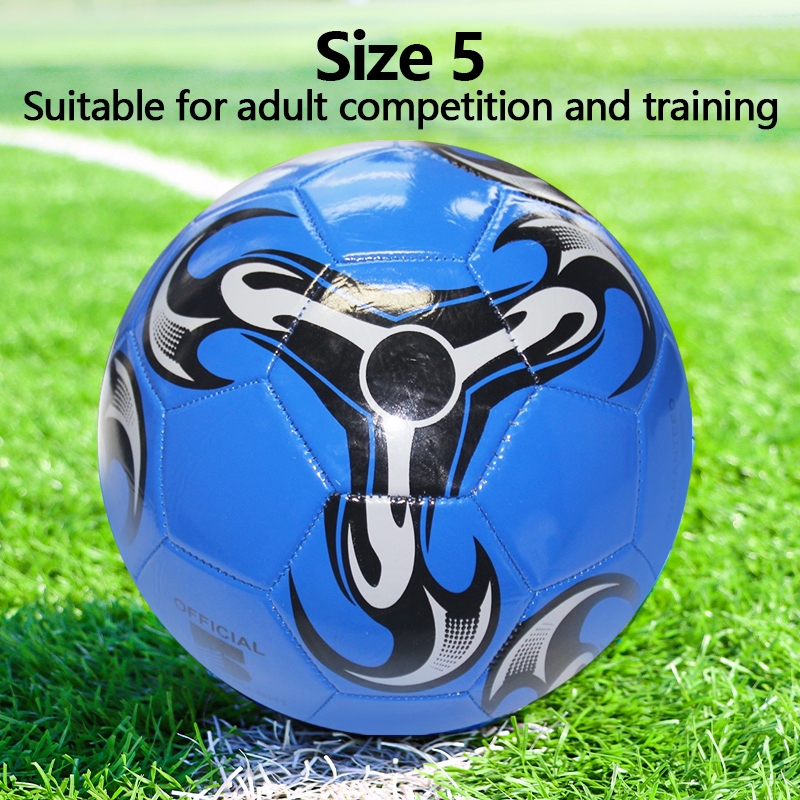 ฟุตบอลแท้ ลูกฟุตบอล หนังเย็บ เบอร์ 5 หนัง PU นิ่ม มันวาว Soccer ball ฟุตบอล ทำความสะอาดง่าย - รูปที่ 4