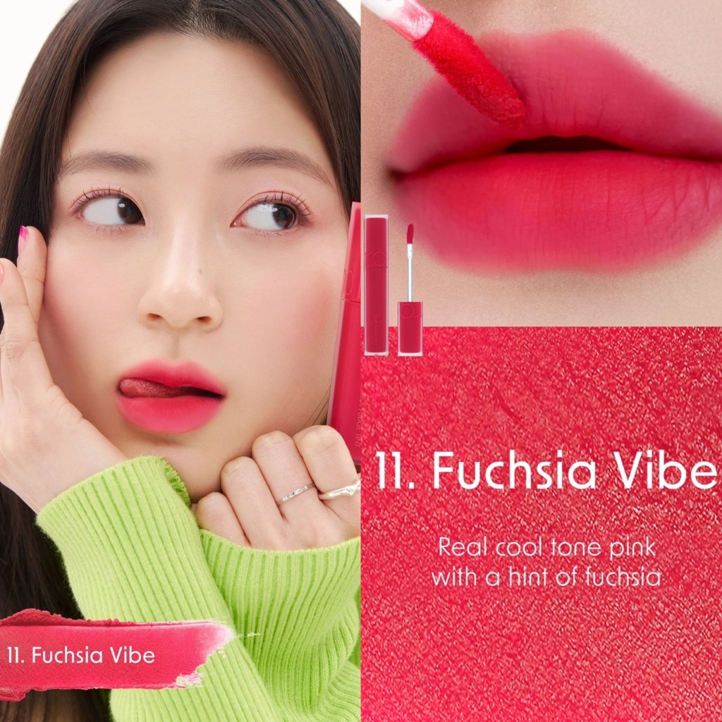 ( แท้ / พร้อมส่ง ) ROM&ND BLUR FUDGE TINT 5g No.11 FUCHSIA VIBE