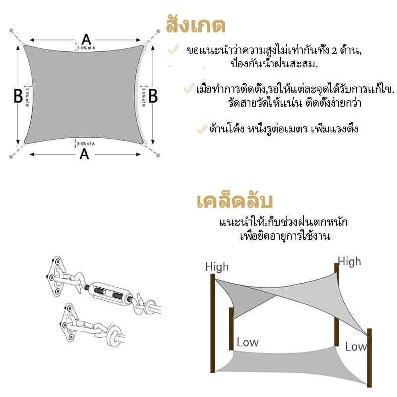 CODแผ่นตาข่ายกันสาด ผ้าใบกันแดด ใช้วัสดุ hdpe อัตราการแรเงา 99% กันสาดมีให้เลือก 22แบบ - 6
