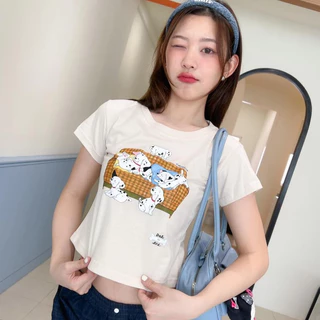 มีลายใหม่มาเพิ่ม ✨ — พร้อมส่ง เสื้อคอตตอน crop baby tee cotton 100%