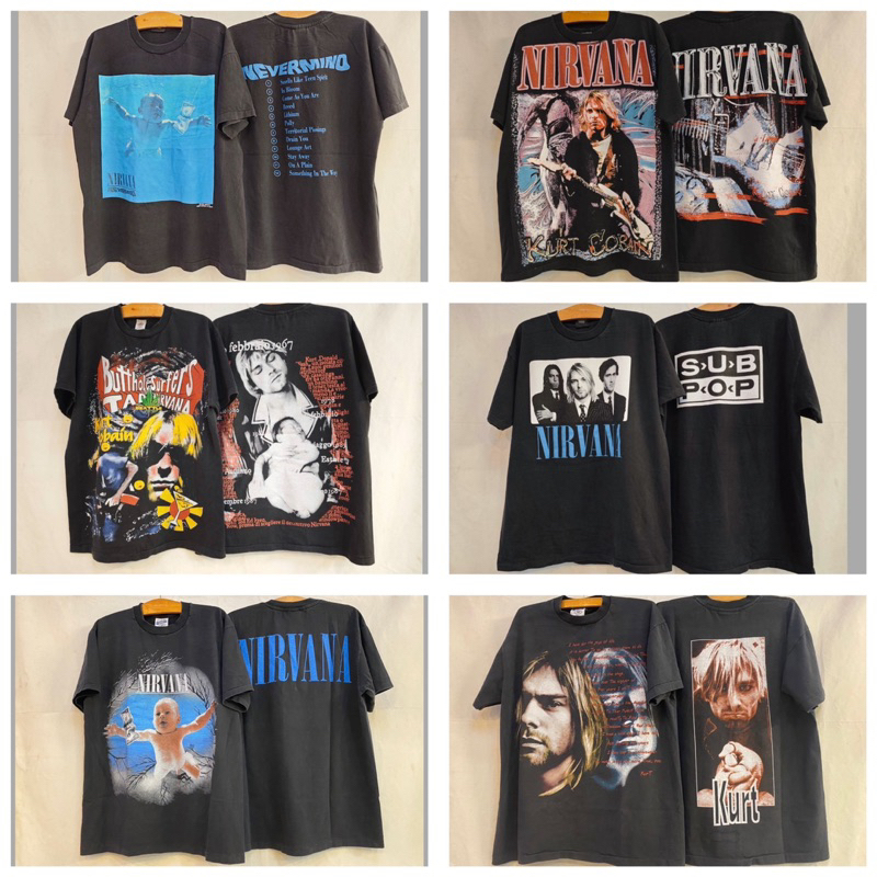 เสื้อยืดnirvana เสื้อผ้าฟอก ผ้าเฟดbio
