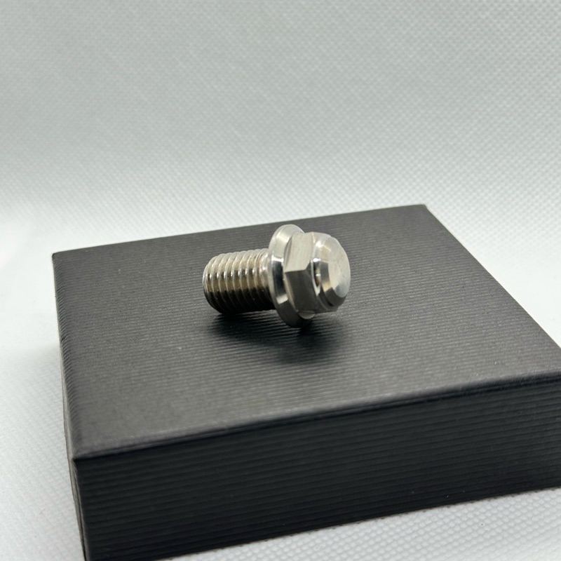 น็อตถ่ายน้ำมันเครื่อง CNC ทรงถ้วย-ตัน Wave/Mio