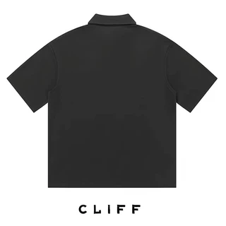 CLIFF เสื้อโปโลผู้ชาย แฟชั่นคอปกแขนสั้น สีล้วนแมทช์ลุคง่าย การออกแบบกระเป๋าหน้าอก ชุดคู่รัก