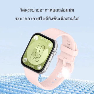 สายซิลิโคนสำหรับ Huawei Watch Fit3/Huawei Watch Fit5/Huawei Watch Fit4/ Fit4 pro/Fit5 pro สายสปอร์ตกันน้ำ สวมใส่ง่าย