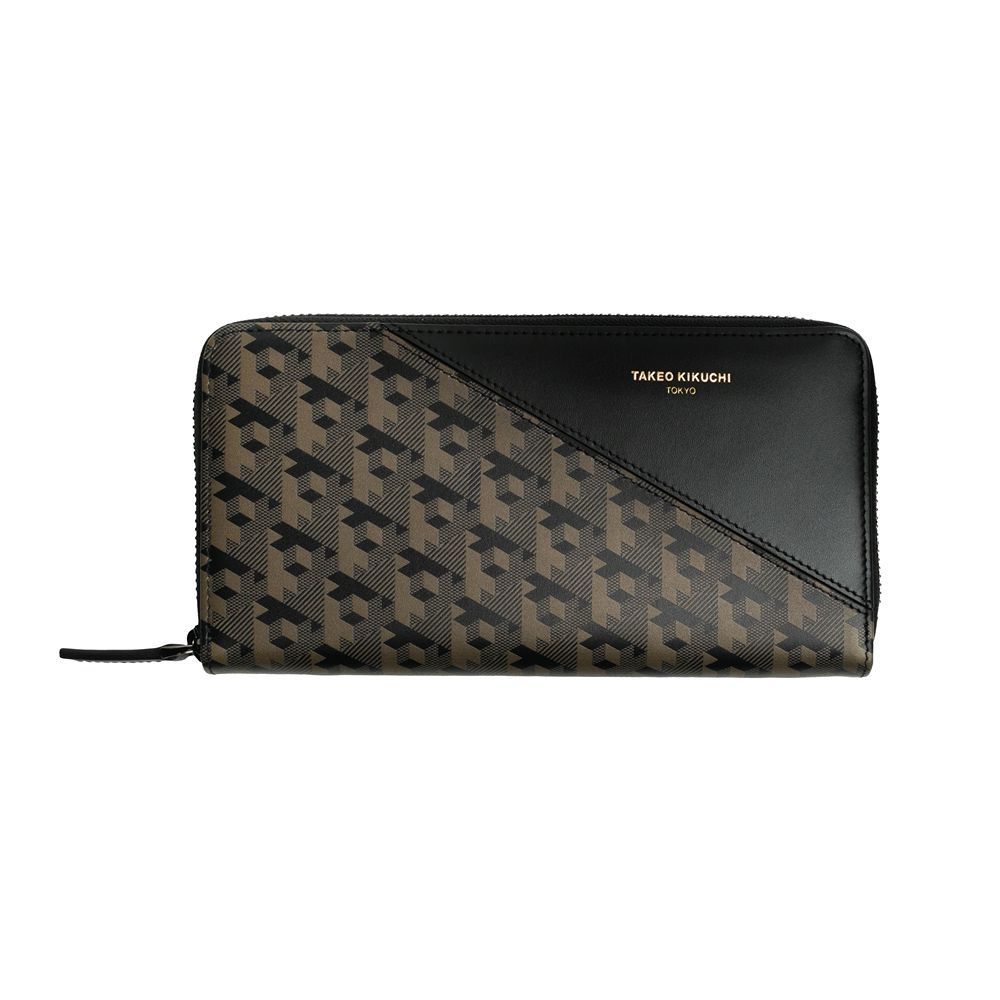 TAKEO KIKUCHI กระเป๋าสตางค์ใบยาว PARQUET OBLIQUE LONG WALLET