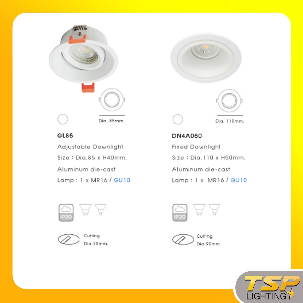 TSP Lighting │ ดาวน์ไลท์ ( LED MR16/GU10 )