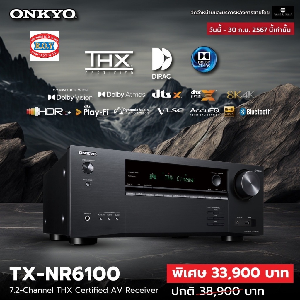 ONKYO TX-NR6100 7.2-Channel THX Certified AV Receiver