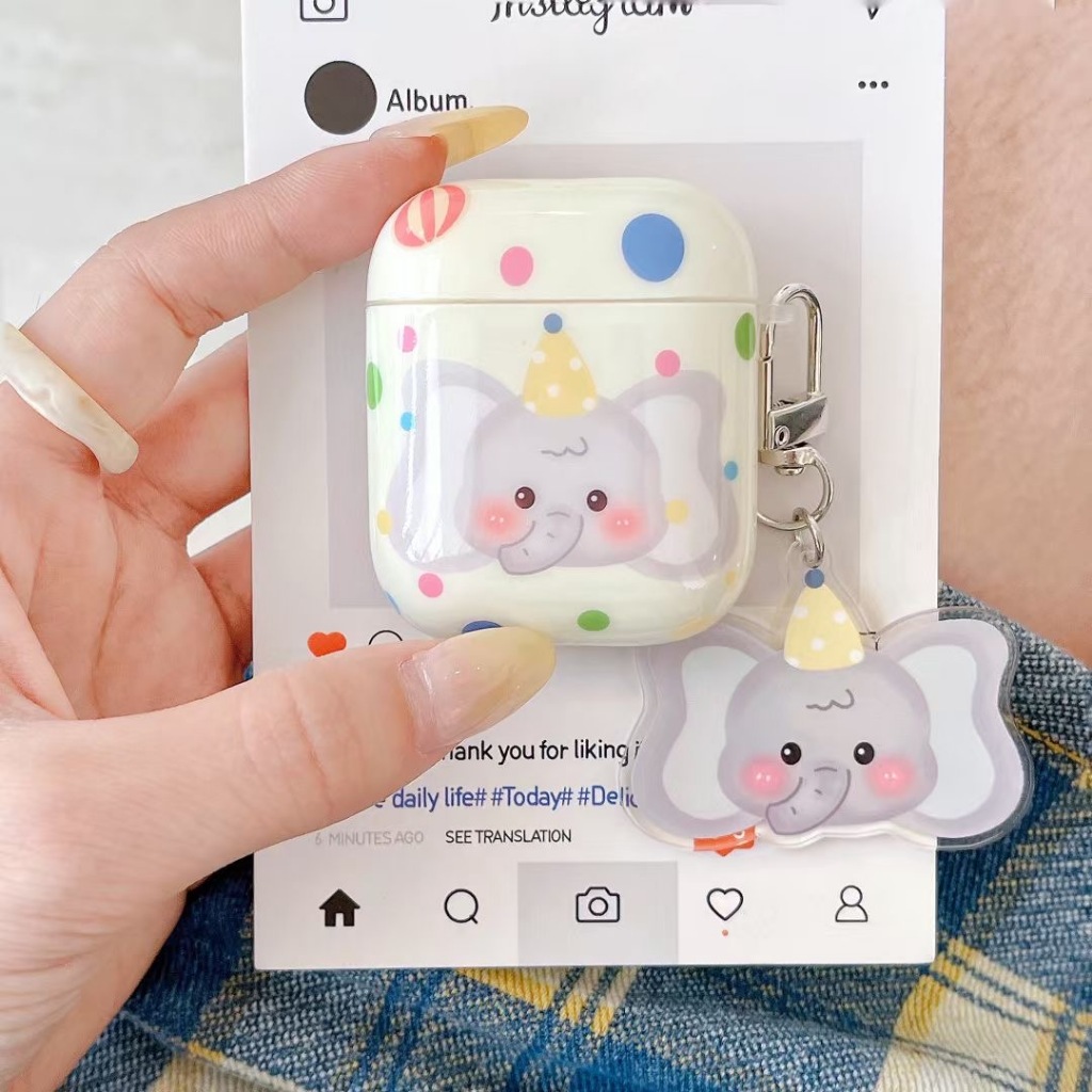 จัดส่งภายใน24ชั่วโม เคส Airpods 3 2 1 pro2 pro เปลือกนิ่ม การป้องกันการตก ซิลิโคนนิ่ม ช้าง Soft Case Airpod gen3 2021