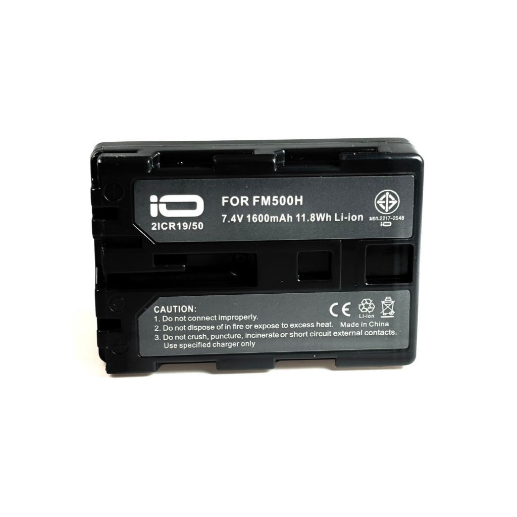 IO แบตเตอรี่กล้อง Camera Battery For SONY รุ่น NP-FM500 (มี มอก.รับรอง รับประกันสินค้า 1 ปีเต็ม)