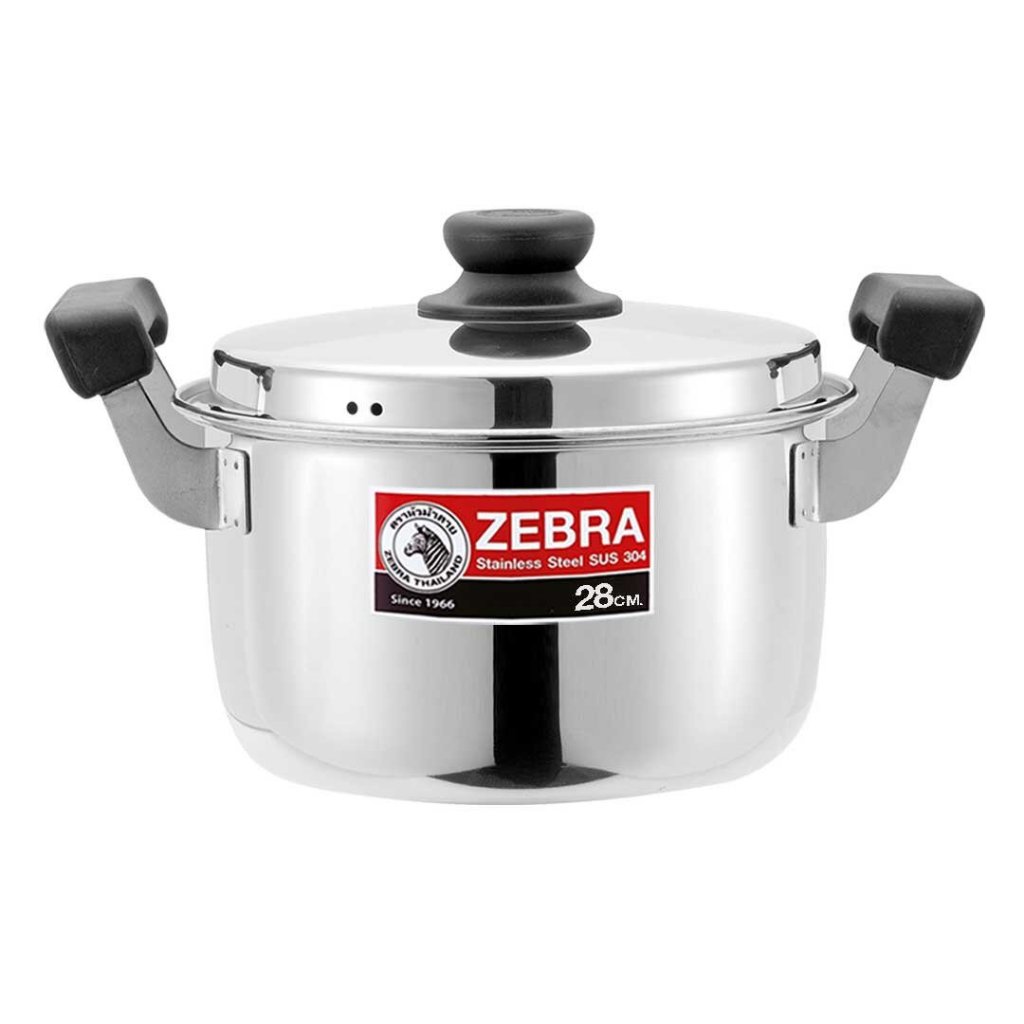 (ใช้กับเตาได้ทุกประเภท) ZEBRA หม้อ หม้อต้ม Carry ตราหัวม้าลาย หม้อหุงต้ม หม้อสแตนเลส รูปที่ 7