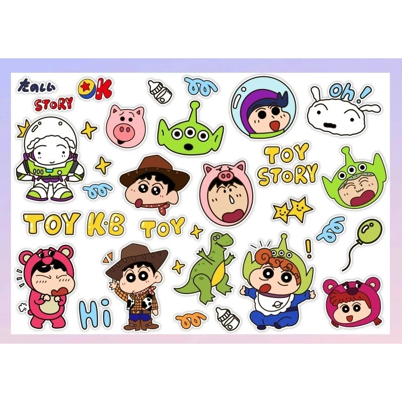 ⭐สติ๊กเกอร์กันน้ำ⭐ ชินจัง การ์ตูน กันน้ำ สติ๊กเกอร์ สําหรับตกแต่งกระเป๋าเดินทาง iPad ตู้เย็น ถ้วยน้ำ แล็ปท็อป กีตาร์ DIY