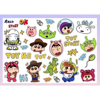 ⭐สติ๊กเกอร์กันน้ำ⭐ ชินจัง การ์ตูน กันน้ำ สติ๊กเกอร์ สําหรับตกแต่งกระเป๋าเดินทาง iPad ตู้เย็น ถ้วยน้ำ แล็ปท็อป กีตาร์ DIY