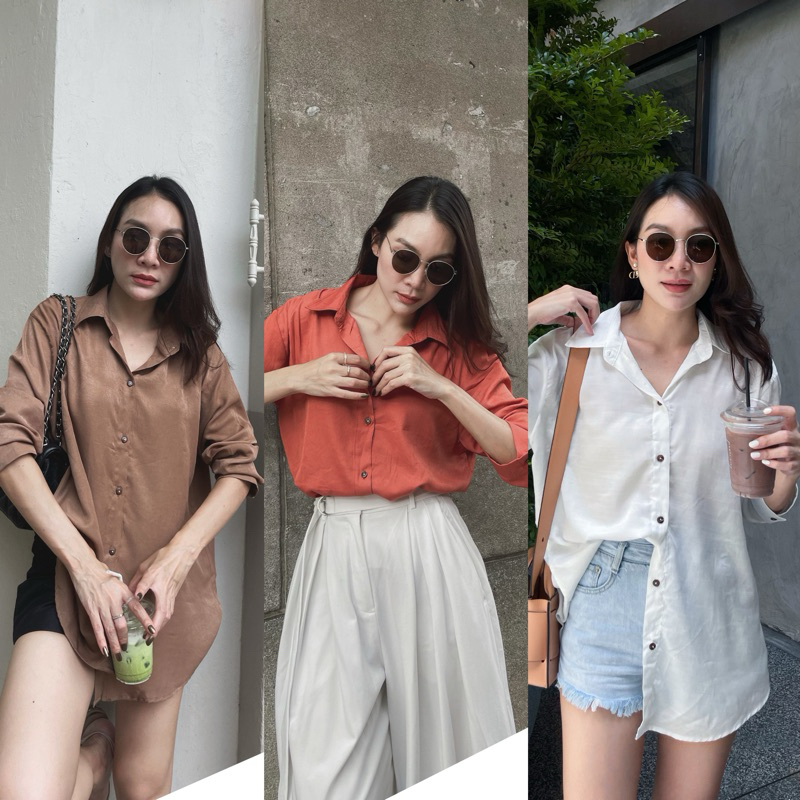 Jin shirt 390฿ เสื้อเชิ้ตคุณภาพดี ผ้านิ่ม ทิ้งตัว