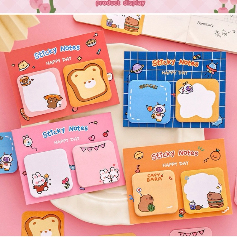 กระดาษโน๊ต สองจตุรัส Sticky Notes มาใหม่ เติมสีสันให้ชีวิต โพสติด กระดาษโน้ต ตกแต่ง diy post if