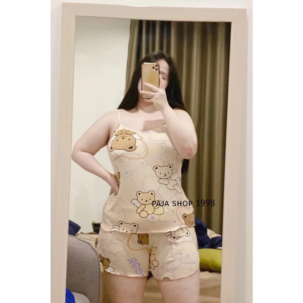 ชุดนอนไซส์ใหญ่ มีอก38-46 ผ้ายืด สินค้าพร้อมส่งในไทย