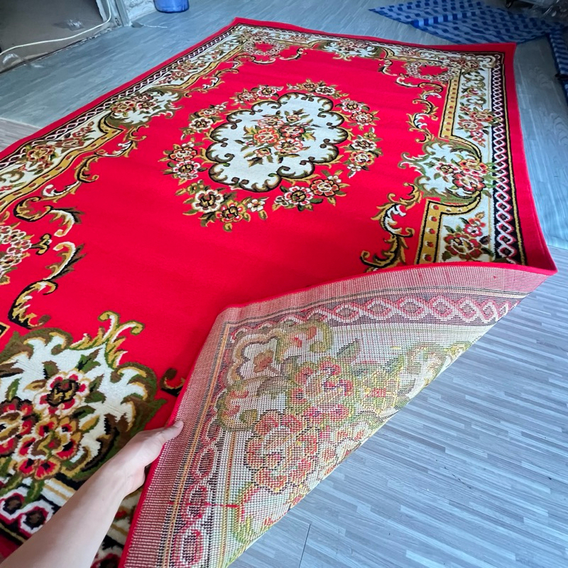 พรมทอลายหลุยส์ ARIYA ขนาด 2.1x3 เมตร ทอแน่นขนนุ่ม ลวดลายคมชัดสวยงาม พรมตกแต่งบ้าน พรมปูพื้น ถวายวัด พรมงานพิธี