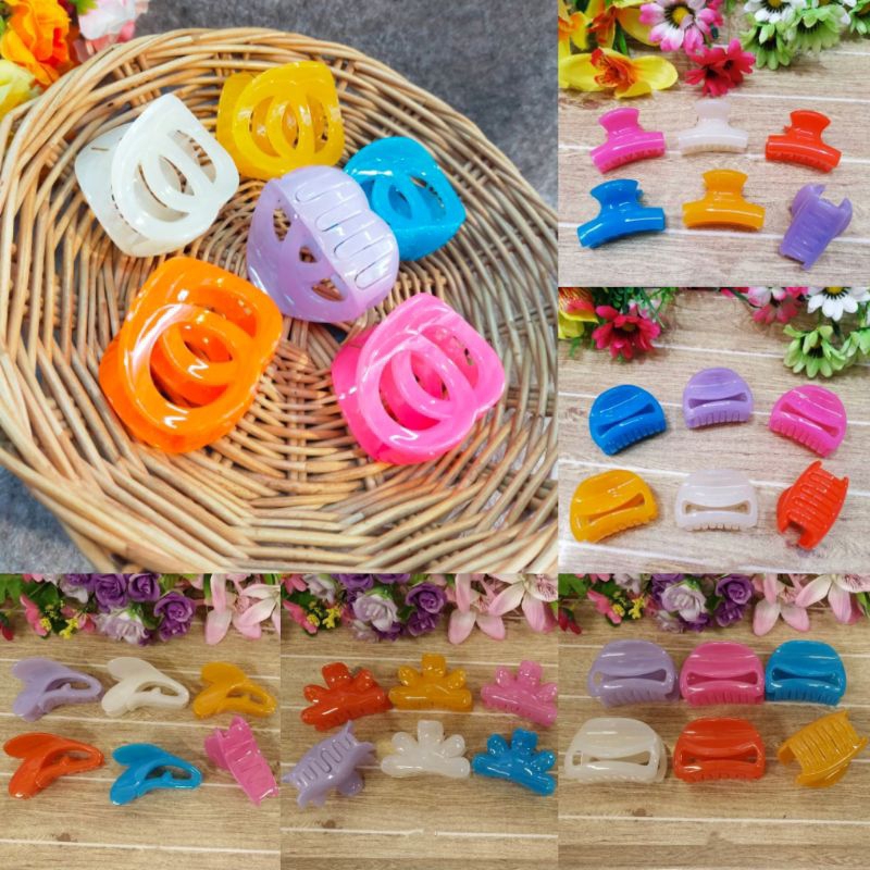 (((12แบบ)))กิ๊ฟหนีบผม RC [[[สีขุ่น]]] กิ๊ฟติดผม
