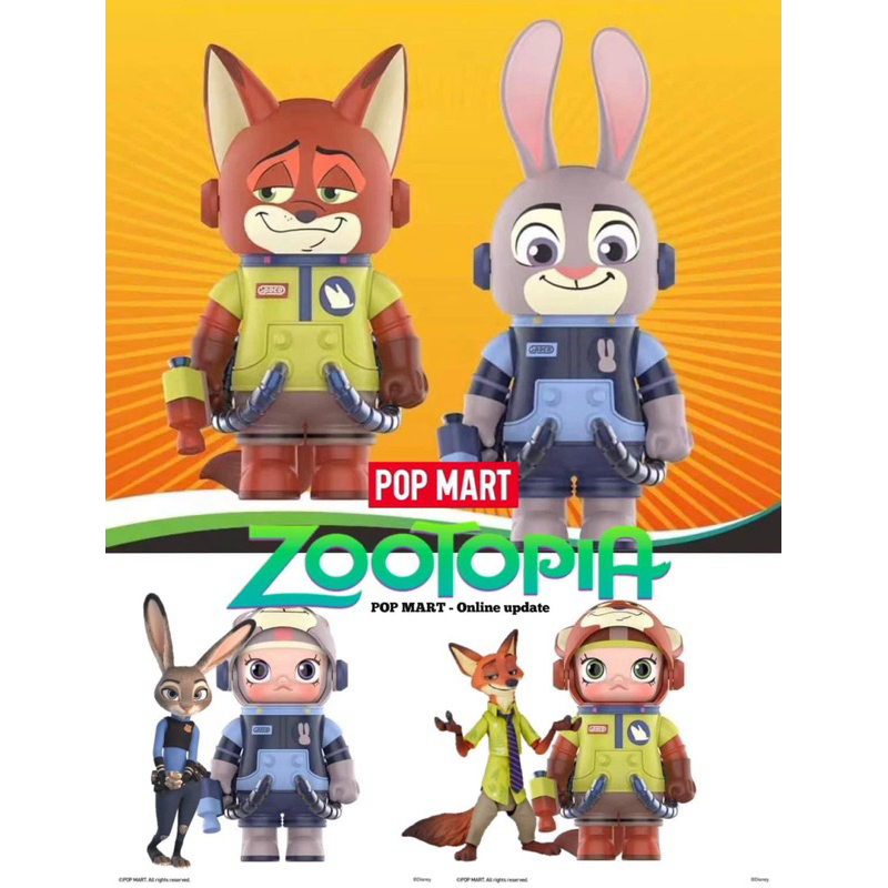 พร้อมส่ง🔥POPMART MOLLY x ZOOTOPIA 100% SET ขายเฉพาะช็อปดิสนีย์เซี้ยงไฮ้