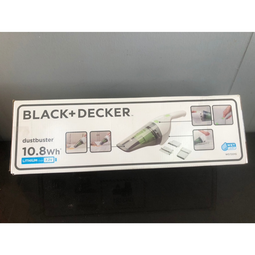 Black & Decker เครื่องดูดฝุ่นไร้สายแบบเปียกและแห้ง 7.2 โวลต์ รุ่น WD7201G-B1