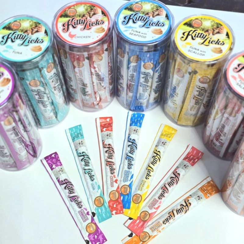 [1กระปุก] 30 ซอง kitty licks ขนมแมวเลีย 15 กรัม