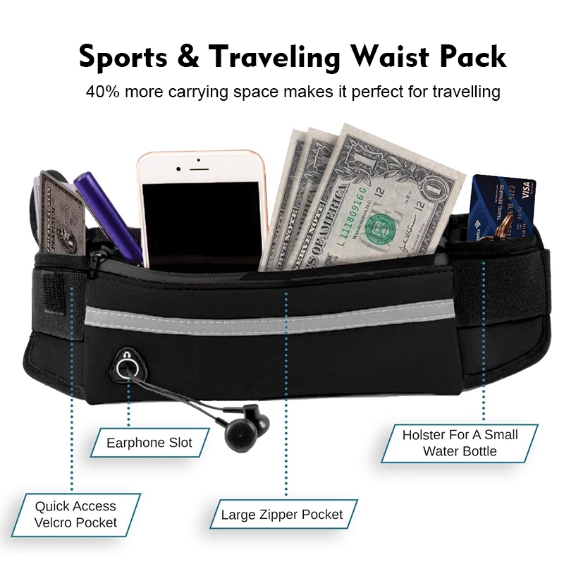 กระเป๋าคาดเอวออกกำลังกาย กระเป๋าคาดเอววิ่ง กระเป๋ากีฬา Sport Waist Bag เหมาะสำหรับกีฬา