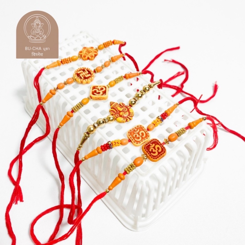 BC06-7 เชือกแดงมงคล_สายรัคคีrakhi (เชือกผูกข้อมือ)