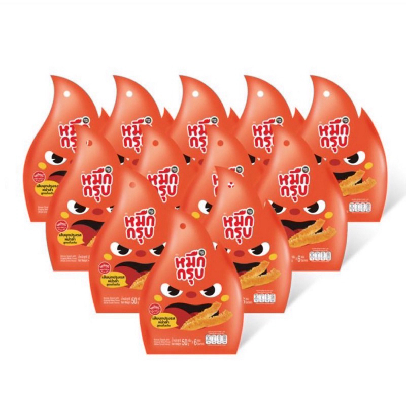 หมึกกรุบ เส้นบุกปรุงรสหม่าล่าสูตรดั้งเดิม 50 กรัม (แพ็ก 12 ชิ้น) พร้อมส่ง