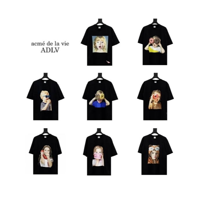 Acme de la vie ADLV Baby Face Oversized Tee (Black Tiara, Gift, Doughnut, Bubble, Astronaut, Cap Boy, Crocodile, Pie)