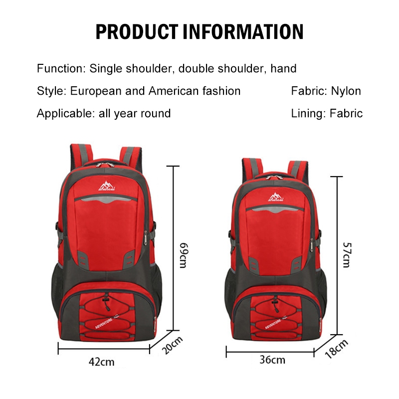 กระเป๋าเป้เดินทาง Traveler Backpack 60L / 85L  กระเป๋าเป้สะพายหลัง เป้เดินป่า ความจุใหญ่ กันน้ำดี