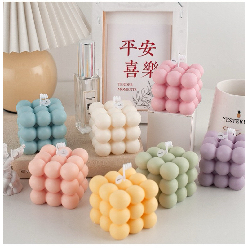 <พร้อมส่ง> เทียนหอม ทรงลูกบาศก์ รูบิก 9 Balls-Cube Candle เทียน น่ารัก ของใช้ในบ้าน ของตกแต่ง พร็อบถ่ายรูป