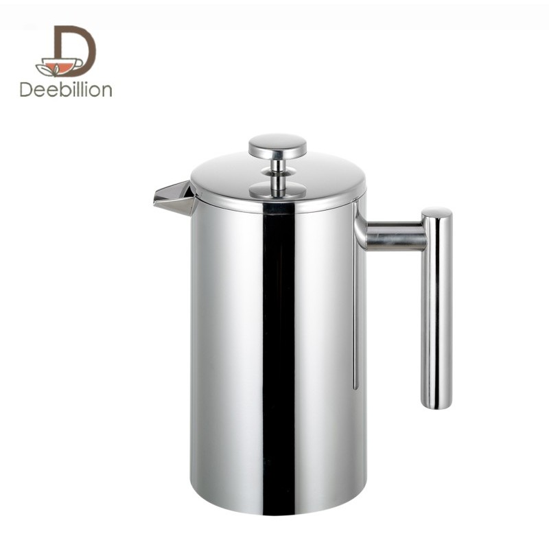 เหยือกชงกาแฟ เครื่องชงชากาแฟสแตนเลส French Press 350-1500ml ชงกาแฟสด ชา สมุนไพร ได้เองที่บ้าน ที่กรองในตัว Deebillion