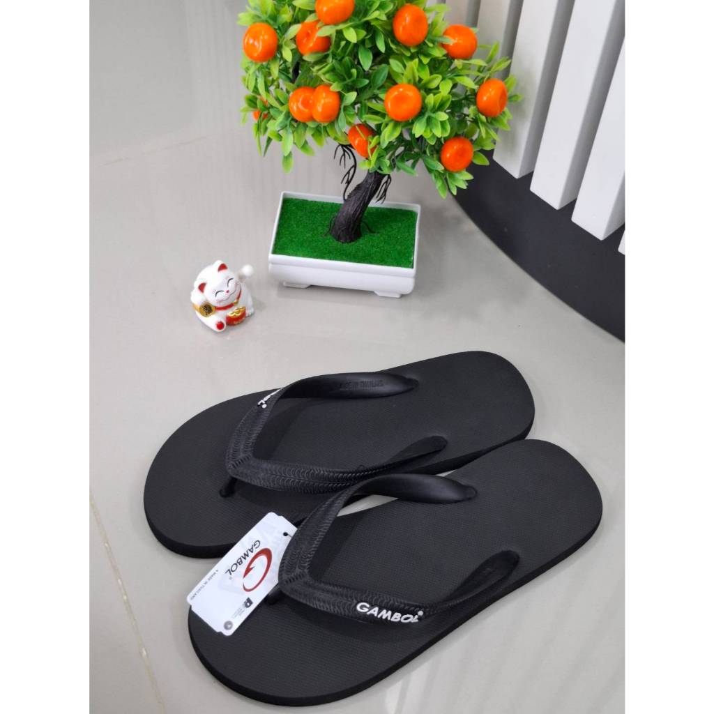 17 รองเท้าแตะแบบคีบ GAMBOL รุ่น 71052  สี แดง เหลือง น้ำเงิน ดำ เขียว กรม น้ำตาล  Size 9.5-11